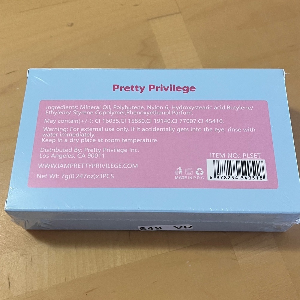 Sugar Rush Pretty Privilege Lip Balm Set - Cotton Candy, Jelly Candy, Bubble Gum - Picture 2 of 2